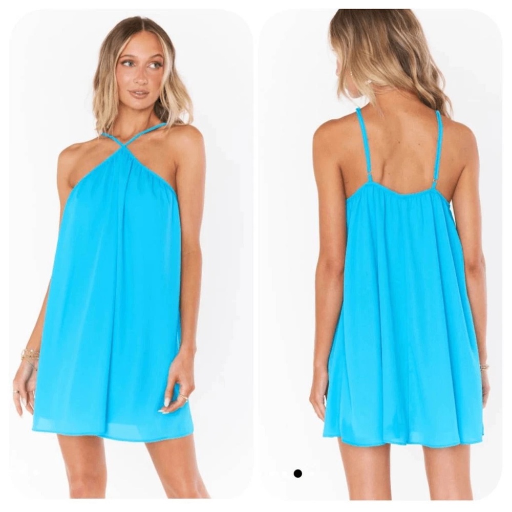 NWT Show Me Your Mumu Jasmine Mini Dress in Blue Size Small